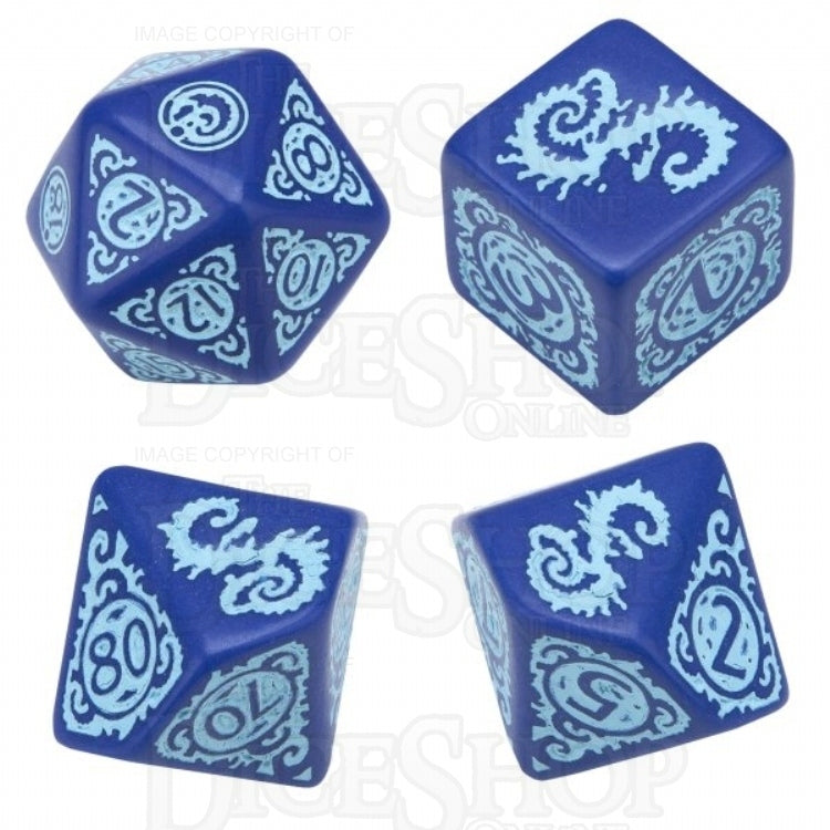 Q Workshop The Strange Blue 4 x Polyhedral Dice Set