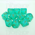 Chessex Borealis NG Light Green 10 x D10 Dice Set - Discontinued