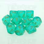 Chessex Borealis NG Light Green 10 x D10 Dice Set - Discontinued