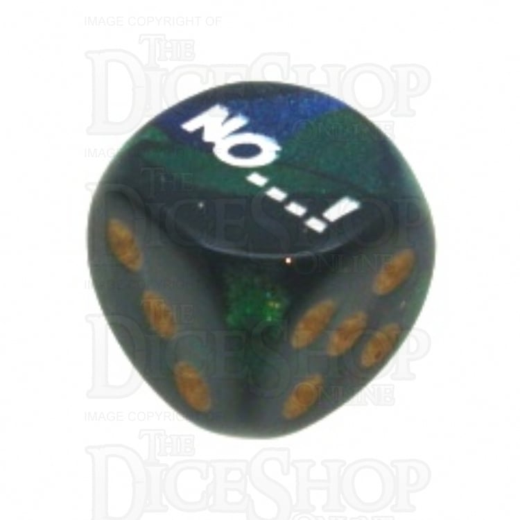 Chessex Gemini Blue & Green NO...! Logo D6 Spot Dice