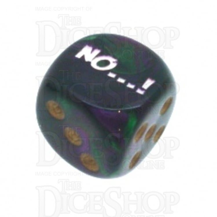 Chessex Gemini Green & Purple NO...! Logo D6 Spot Dice