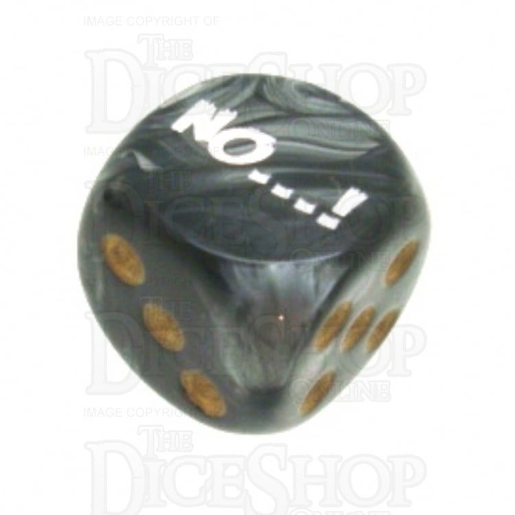 Chessex Lustrous Black NO...! Logo D6 Spot Dice
