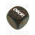 Chessex Scarab Blue Blood OUCH! Logo D6 Spot Dice