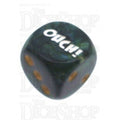 Chessex Scarab Jade OUCH! Logo D6 Spot Dice