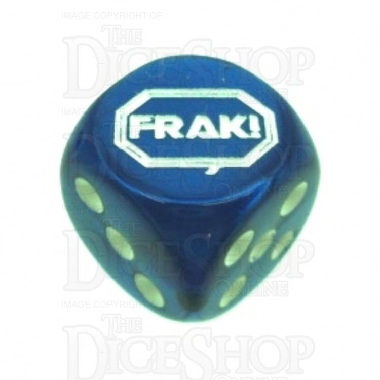 Chessex Gemini Blue FRAK! Logo D6 Spot Dice