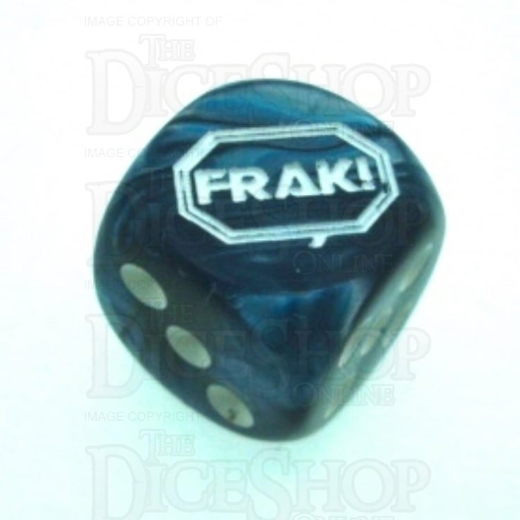 Chessex Lustrous Slate FRAK! Logo D6 Spot Dice