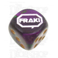 Chessex Gemini Green & Purple FRAK! Logo D6 Spot Dice