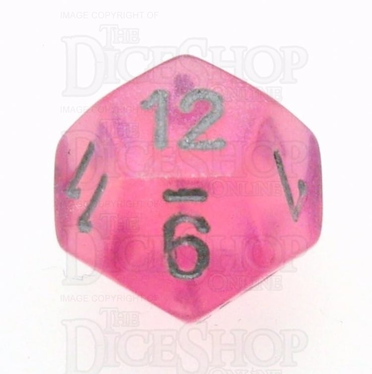 Chessex Borealis NG Pink D12 Dice - Discontinued