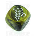 Chessex Gemini Black & Gold SCREWED Logo D6 Spot Dice