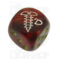 Chessex Scarab Scarlet SCREWED Logo D6 Spot Dice