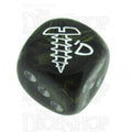 Chessex Leaf Black Gold SCREWED Logo D6 Spot Dice