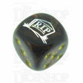 Chessex Scarab Blue Blood RIP Logo D6 Spot Dice