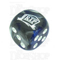 Chessex Gemini Blue & Steel RIP Logo D6 Spot Dice