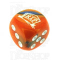 Chessex Gemini Blue & Orange RIP Logo D6 Spot Dice