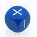 Grey Ghost Opaque Blue & White Fudge Fate D6 Dice