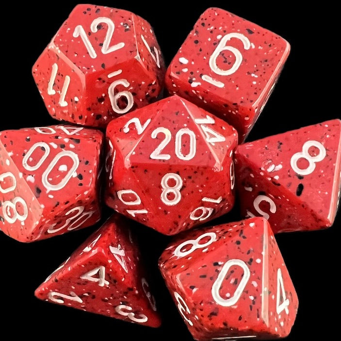 Chessex Speckled Lava Stone 7 Dice Polyset