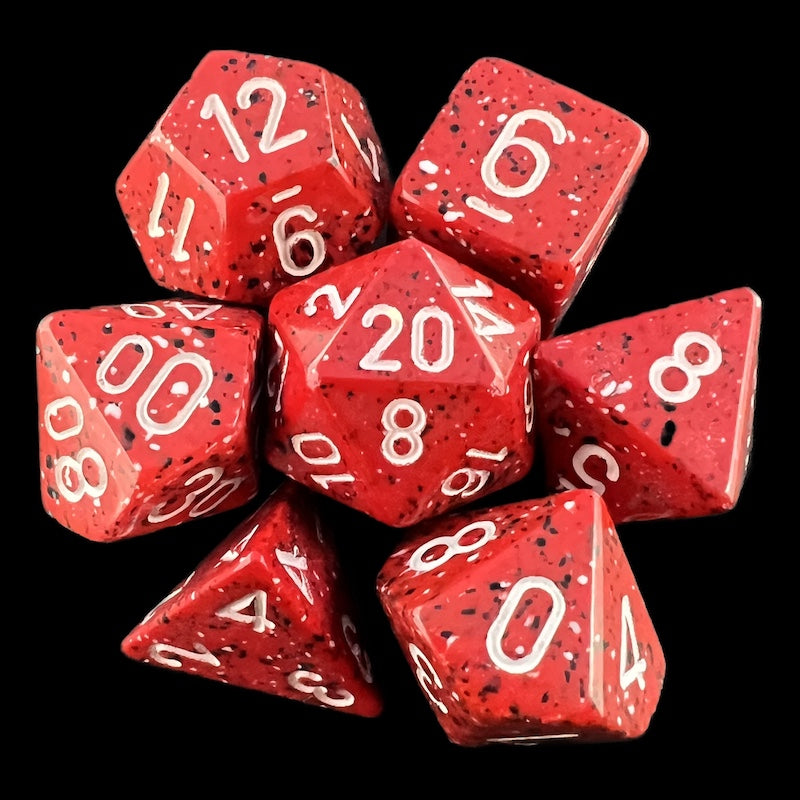 Chessex Speckled Lava Stone 7 Dice Polyset