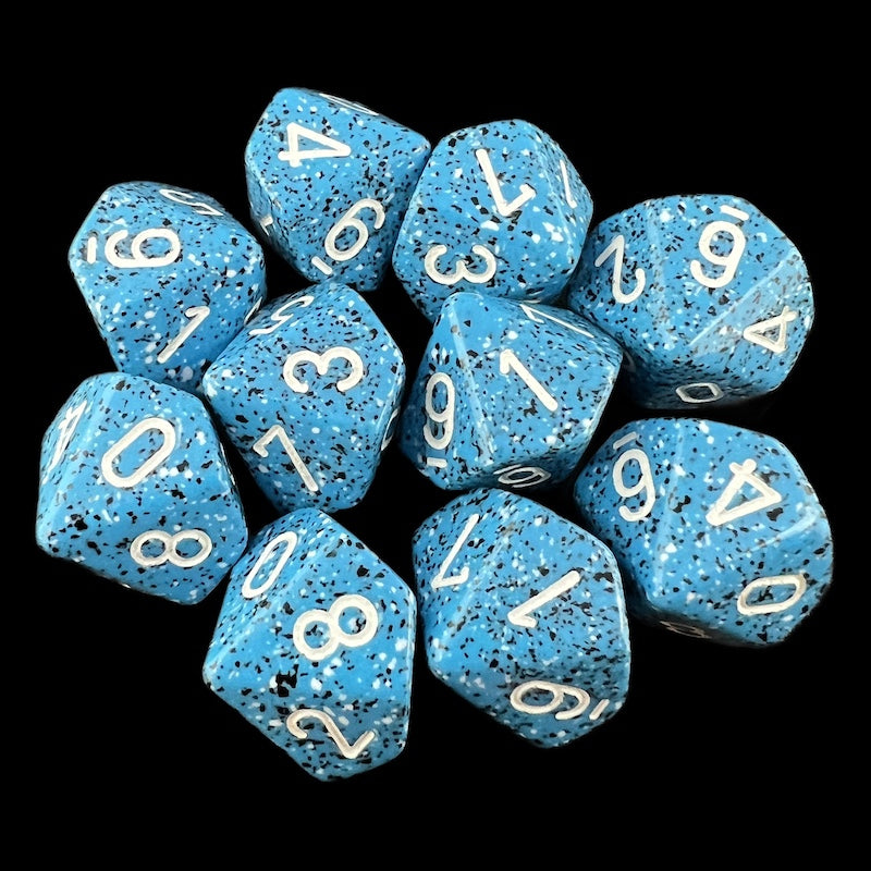 Chessex Speckled Ocean Stone 10 x D10 Dice Set
