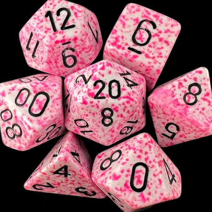 Chessex Speckled Pink 7 Dice Polyset