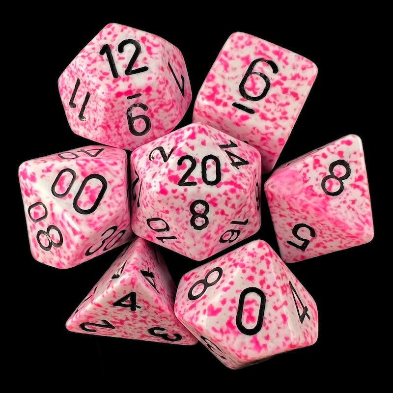 Chessex Speckled Pink 7 Dice Polyset
