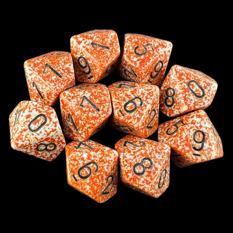 Chessex Speckled Rust 10 x D10 Dice Set