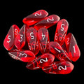 Crystal Caste Gem Red 12 x D6 Dice Set