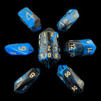 Crystal Caste Oblivion Blue 7 Dice Polyset