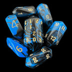 Crystal Caste Oblivion Blue 7 Dice Polyset