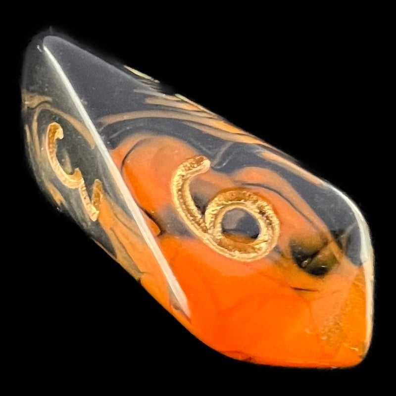 Crystal Caste Oblivion Orange D6 Dice
