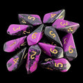 Crystal Caste Oblivion Purple 12 x D6 Dice Set