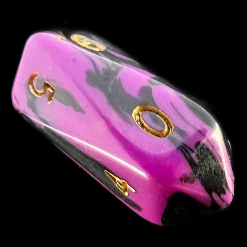 Crystal Caste Oblivion Purple 10 x D10 Dice Set