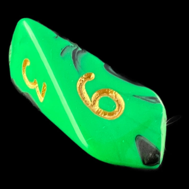 Crystal Caste Oblivion Green 12 x D6 Dice Set