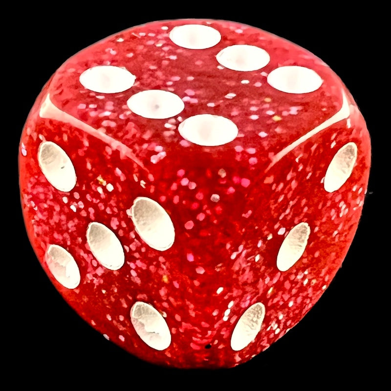 CLEARANCE D&G Intense Glitter Cerise 12 x D6 Dice Set