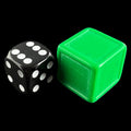 D&G Opaque Blank Emerald Green Indented 19mm D6 Dice