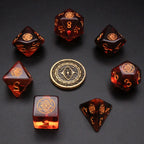 Dice Tomes Evil Eye's Bane 7 Dice Polyset + Coin