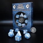Dice Tomes School of Abjuration 7 Dice Polyset + Coin