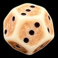 DodecaDice Quadruple D3 Antique Ivory 12 Sided Spot D3 Dice