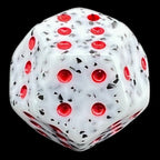 DodecaDice Double D6 Granite Speckled 12 Sided Spot D6 Dice Set