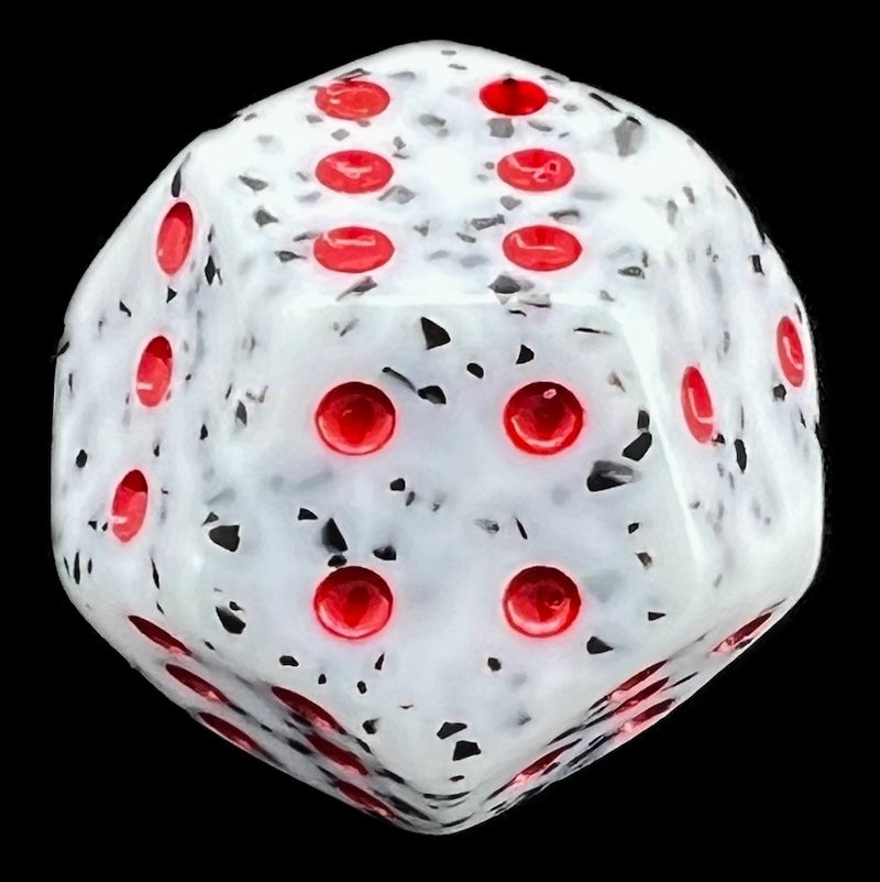 DodecaDice Double D6 Granite Speckled 12 Sided Spot D6 Dice Set