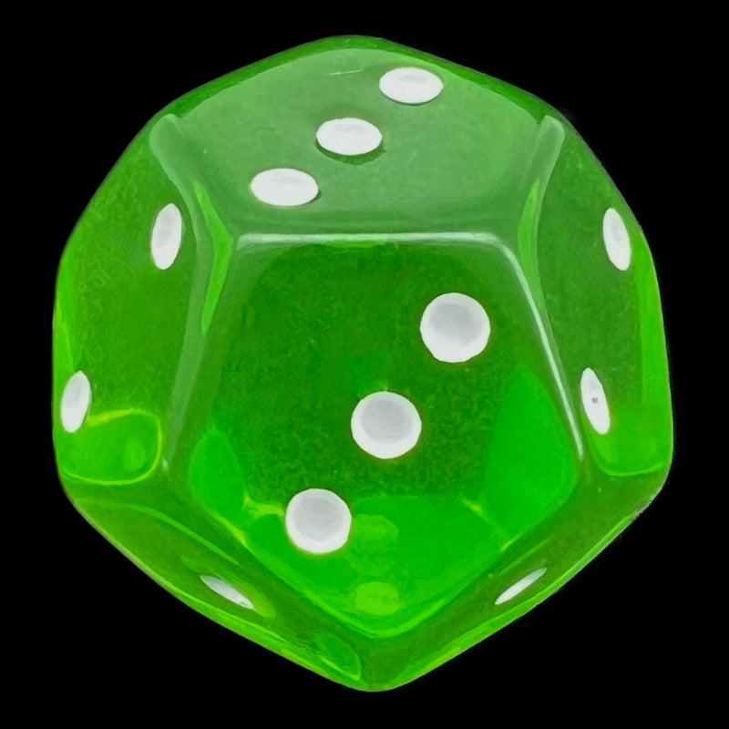 DodecaDice Quadruple D3 Bright Gem Emerald 12 Sided Spot D3 Dice