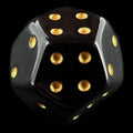 DodecaDice Triple D4 Opaque Black & Gold 12 Sided Spot D4 Dice
