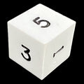 GameScience Opaque White & Black Ink Average D6 Dice RARE OOP