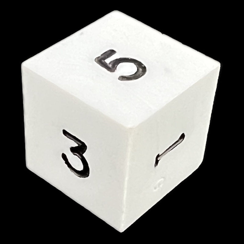 GameScience Opaque White & Black Ink Average D6 Dice RARE OOP