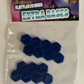 CLEARANCE ArcKnight Flat Plastic Miniatures - Hex Bases x 16 Blue
