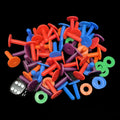 CLEARANCE Boardgame Pieces - Poles and Rings - As Seen - 1 Only