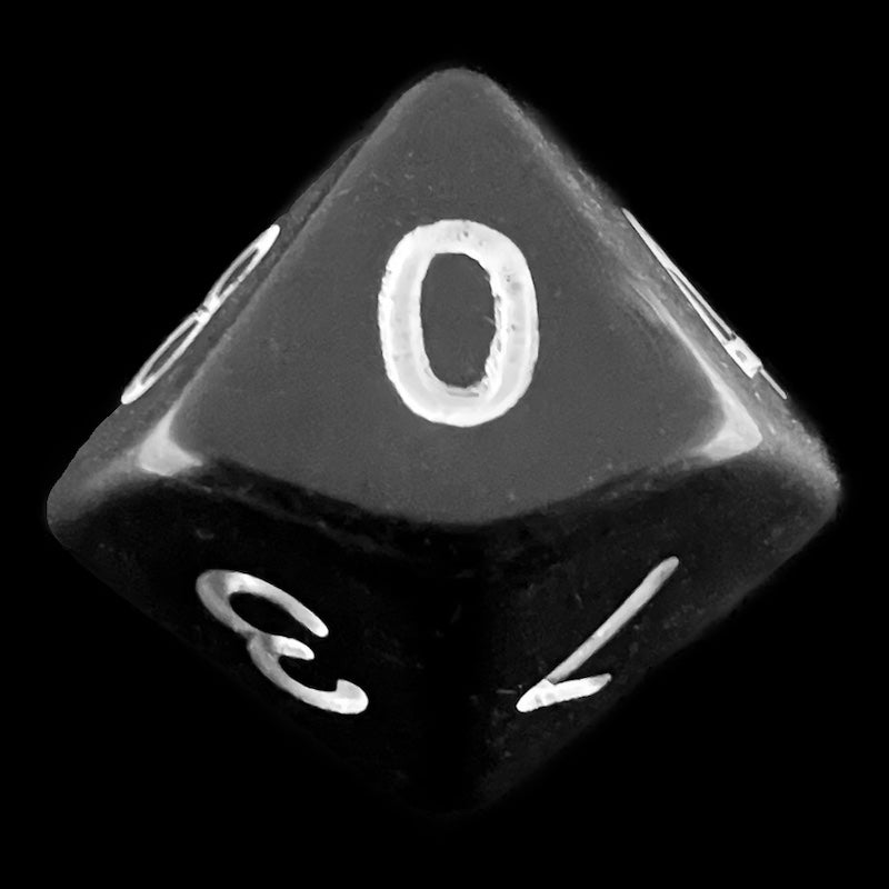 Impact Opaque Black & White D10 Dice