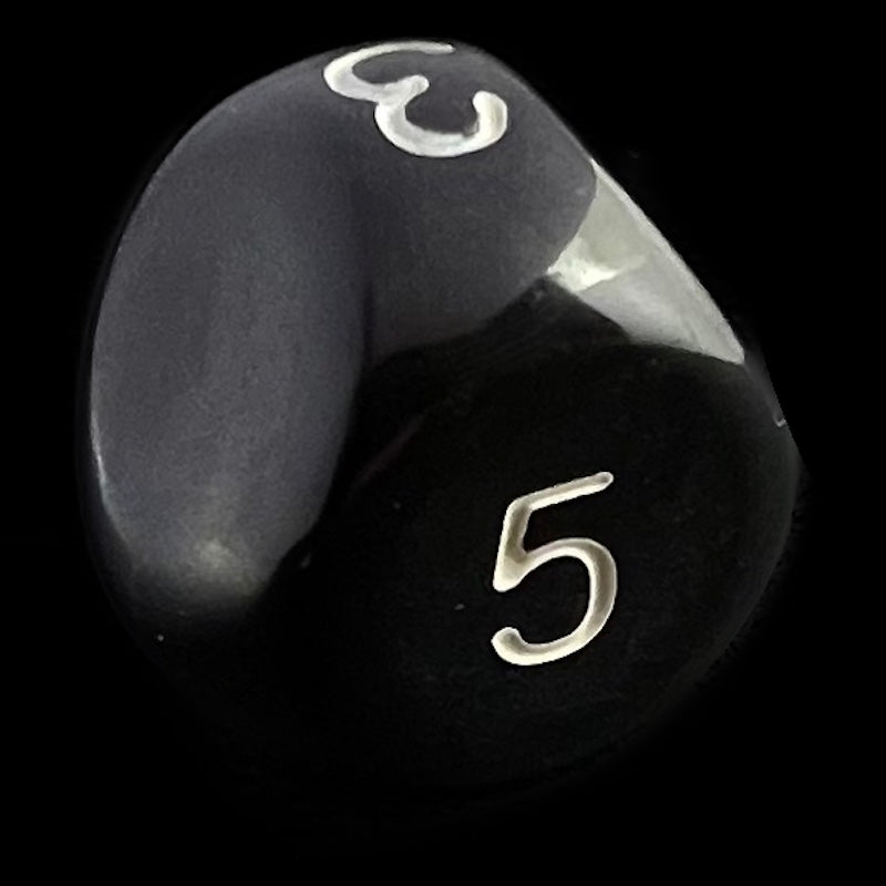 Impact Opaque Black & White D5 Dice