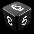 Impact Opaque Black & White D6 Dice