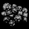 Impact Opaque Black & White Dungeon Crawl Classics DCC 14 Dice Set