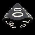 Impact Opaque Black & White Percentile Dice